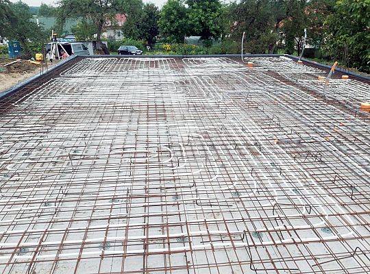 Płyta fundamentowa z systemem wodnego ogrzewania